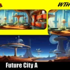 Animators Circle Cartoon Animator mega pack - Future City A backgrounds